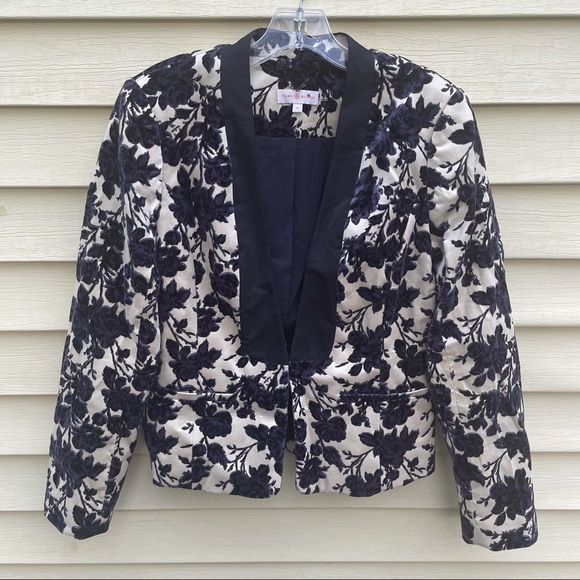 Tory Burch Dayton Flocked Floral Velvet Blazer - Picture 12 of 14